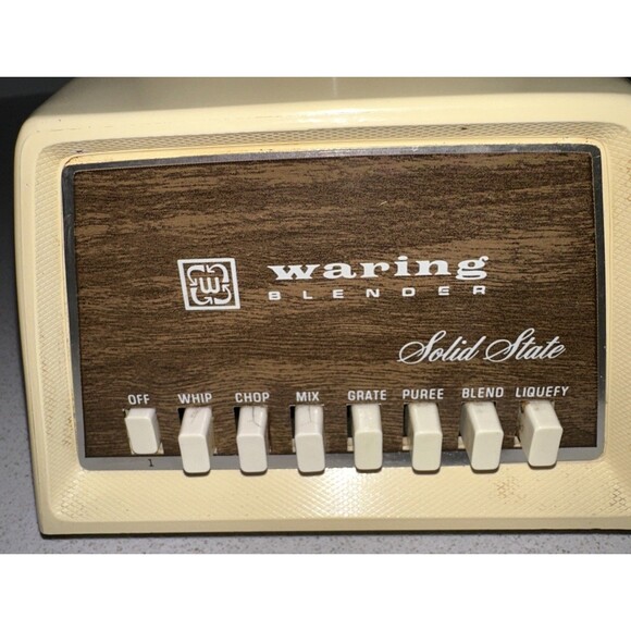 VTG Waring Solid State 8 Push Button Blender 1186  Glass Cloverleaf Top Works - Picture 2 of 7